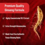 NutraChamps Korean Red Panax Ginseng Capsules | Extra Strength Ginsenosides for Energy, Focus, Performance, Vitality & Immune Support | Korean Ginseng Root Extract (120 Capsules) - Image 4