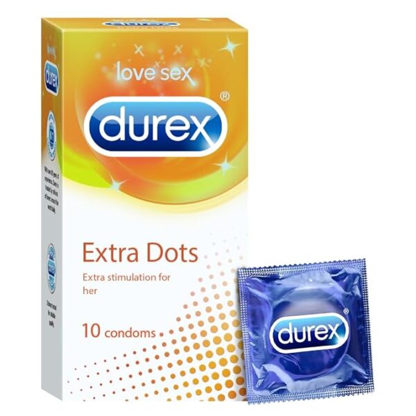 Durex Condoms, Extra Dots - 10 Count - Image 1