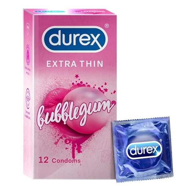 Durex Bubblegum Flavoured Condom For Men – 12 Pieces - Image 1