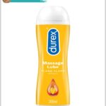 Durex Massage Lube 2-In-1 Sensual Lubricant Gel Water Based With Ylang Ylang, 200ml