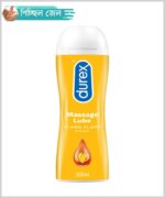 Durex Massage Lube 2-In-1 Sensual Lubricant Gel Water Based With Ylang Ylang, 200ml