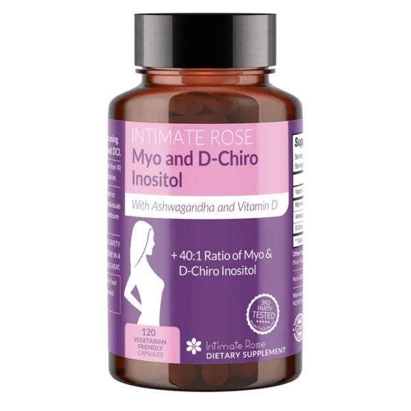 Intimate Rose Myo-Inositol & D-Chiro Inositol Supplement – 120 Vegetarian Capsules - Image 1