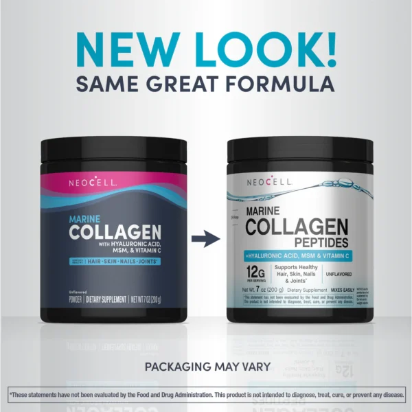 Marine Collagen Peptides + Hyaluronic Acid, MSM & C Powder, 7 oz (200 g) Powder - Image 3