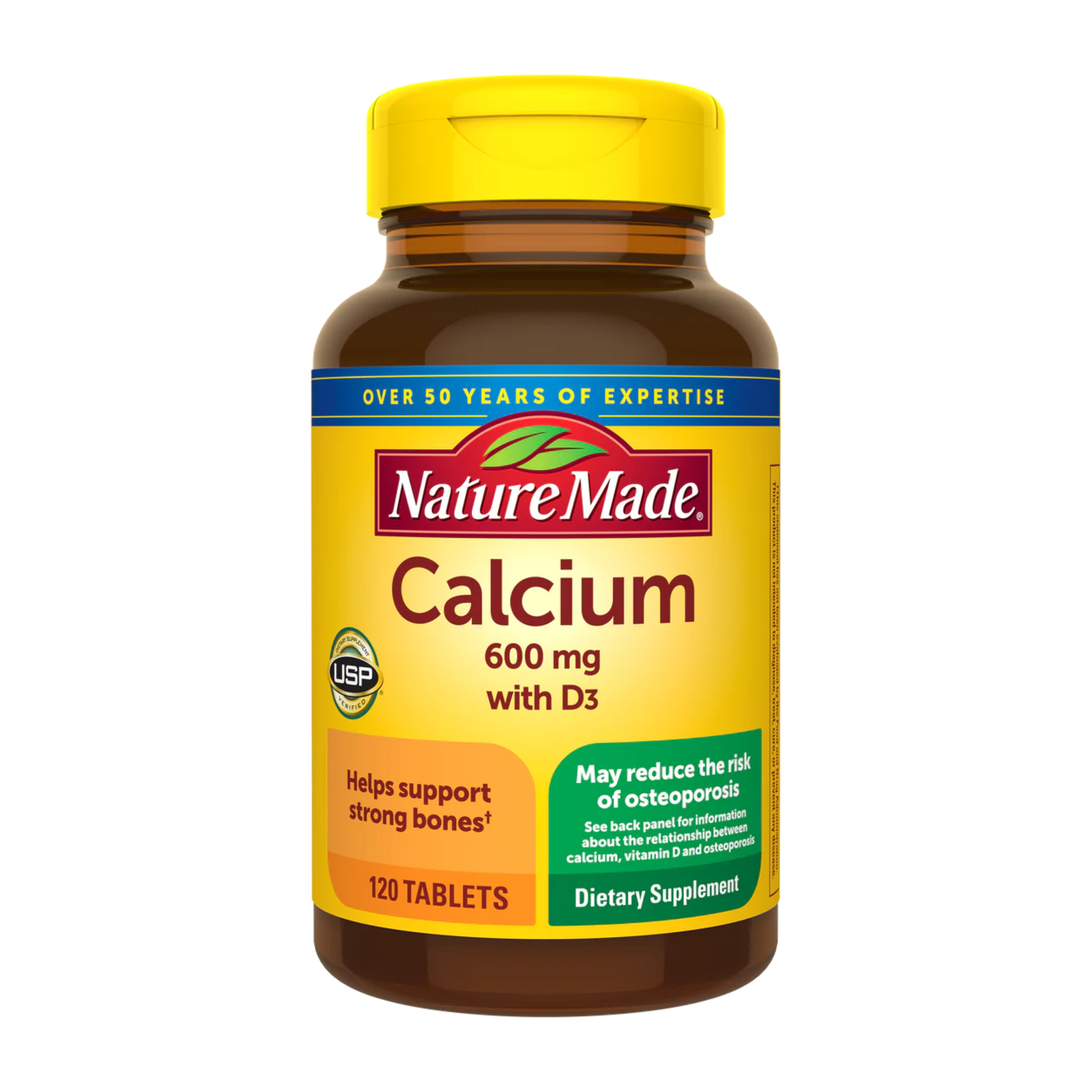 Nature-Made-Calcium-600-mg-with-Vitamin-D3-120-Tablets Nature Made Calcium 600 mg with Vitamin D3 120 Tablets - Image 1
