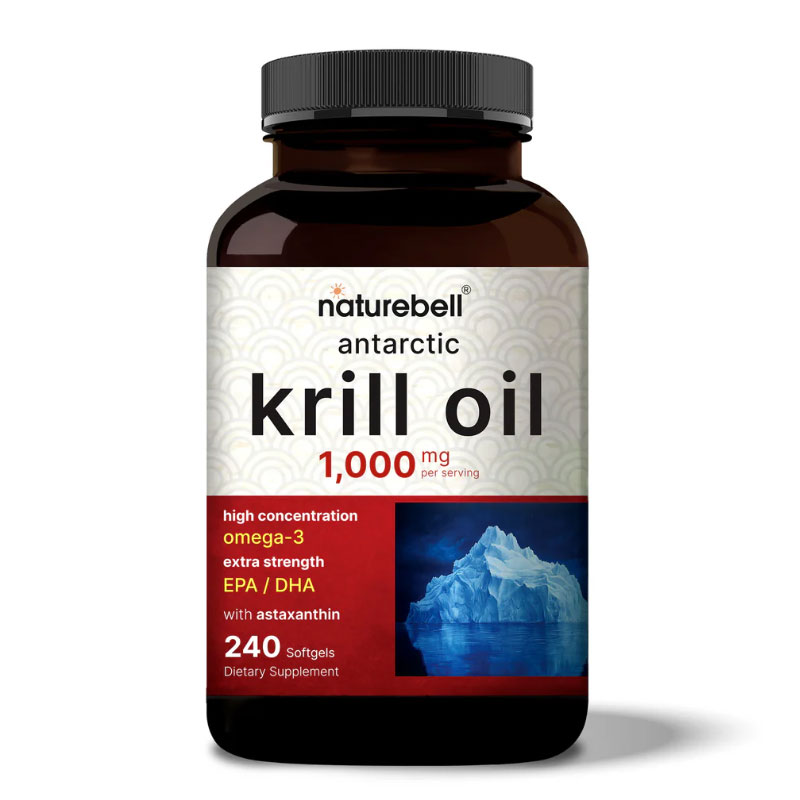 NatureBell-Krill-Oil-1000mg-Supplement-240-Softgels-8 NatureBell Antarctic Krill Oil 1000mg 240 Softgels - Image 1