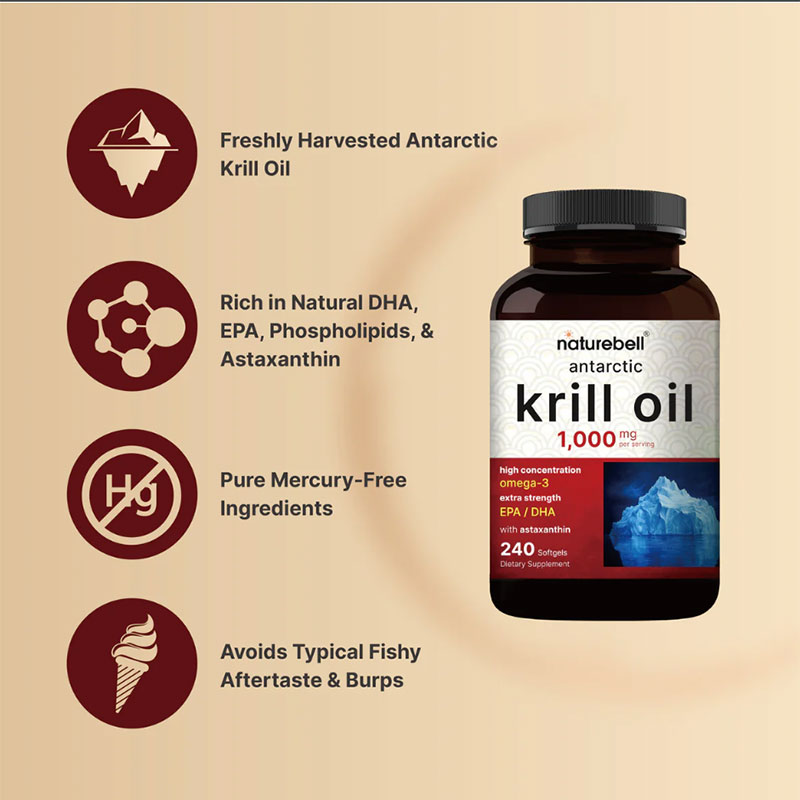 NatureBell-Krill-Oil-1000mg-Supplement-240-Softgels NatureBell Antarctic Krill Oil 1000mg 240 Softgels - Image 3