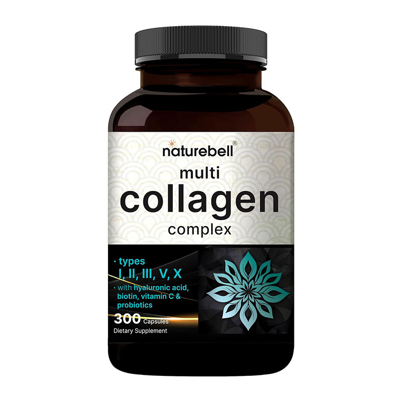 NatureBell-Multi-Collagen-Complex-300-Capsules-0 NatureBell Multi Collagen Complex With Hyaluronic Acid, Biotin, Vitamin C, & Probiotics 300 Capsules - Image 1