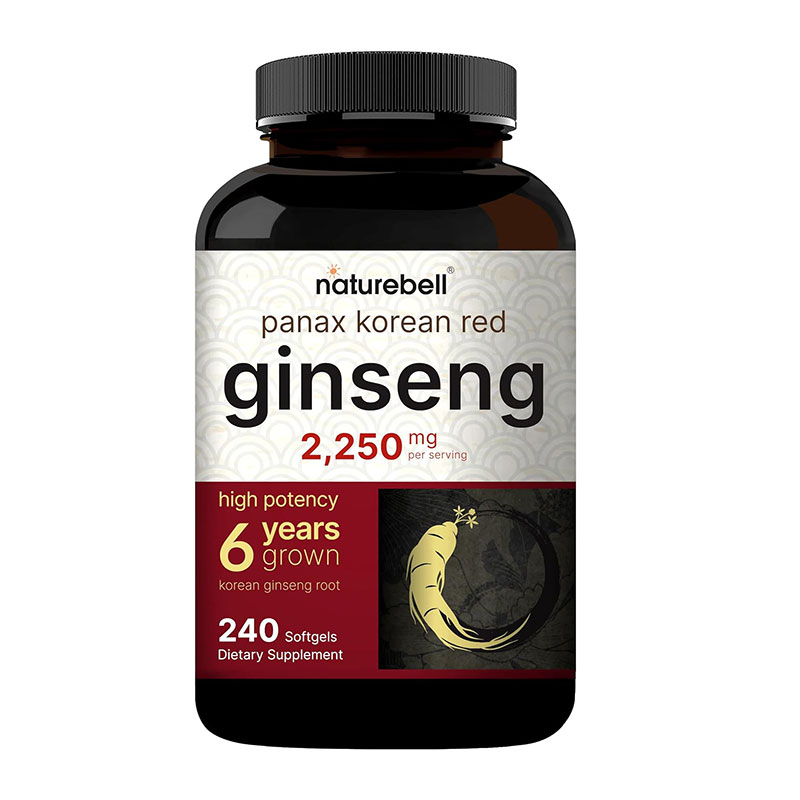 NatureBell-Panax-Korean-Red-Ginseng-2250mg-240-Softgels-9 NatureBell Panax Korean Red Ginseng 2250mg – 240 Softgels - Image 1
