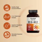 Naturebell Vitamin D3 + K2 with Coconut Oil 5000 mg 240 Softgels - Image 2