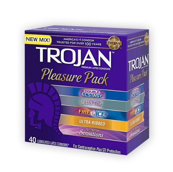 TROJAN Pleasure Pack, Assorted Condoms - Image 1