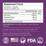 Intimate Rose Myo-Inositol & D-Chiro Inositol Supplement – 120 Vegetarian Capsules - Image 3