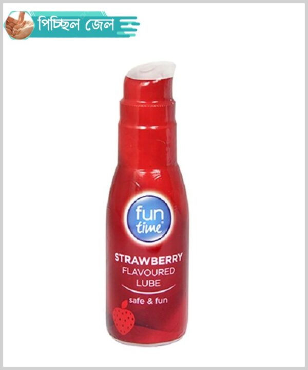 Fun Time Strawberry Flavoured Water Based Lubricant 75ml - Image 1