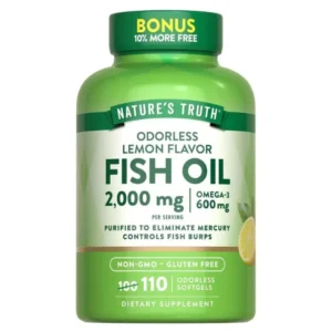 Nature’s Truth Fish Oil 2000mg | Omega-3 | Lemon Flavor | 110 Softgels