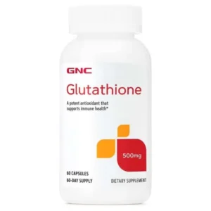 GNC Glutathione 500mg With Vitamin C For Clear & Radiant Skin | 60 Veg Capsules