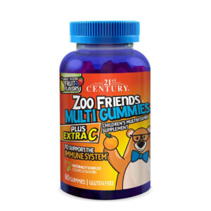 21st Century Zoo Friends Multi Gummies Plus Extra C Great Tasting Fruit 60 Gummies