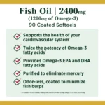 Nature’s Bounty Fish Oil (2,400 mg) Odorless – 90 softgels - Image 3