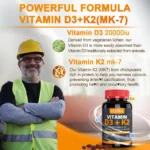 NextDia Vitamin D3 (20,000 IU) + K2 (200 mcg) – 120 softgels - Image 5