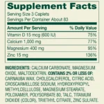 Spring Valley Calcium Magnesium & Zinc Plus Vitamin D3 250 Coated Caplets - Image 3
