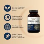 Naturebell Magnesium Glycinate 500mg (240 Capsules) Chelated &  Purified 3rd Party Tested - Image 4