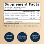 Naturebell Magnesium Glycinate 500mg (240 Capsules) Chelated &  Purified 3rd Party Tested - Image 3
