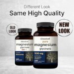 Naturebell Magnesium Glycinate 500mg (240 Capsules) Chelated &  Purified 3rd Party Tested - Image 2
