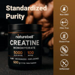 NatureBell Creatine Monohydrate Powder, 5000mg Per Serving – 500GM - Image 2